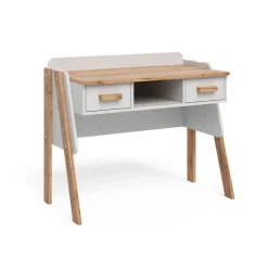 Schreibtisch Malia Weiß/Artisan 97 x 51 cm mit 2 Schubladen Vitalispa