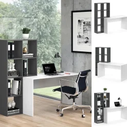 Schreibtisch Mara Weiß/Anthrazit 166.8 x 59 cm Vicco