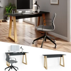 Schreibtisch Nautica Anthrazit 138 x 60 cm Vicco