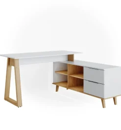 Schreibtisch Nautica Weiß 138 x 60 cm mit Schubladen XXL Vicco