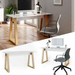 Schreibtisch Nautica Weiß 138 x 60 cm Vicco