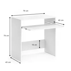 Schreibtisch Nils Weiß 79 x 43 cm Vicco