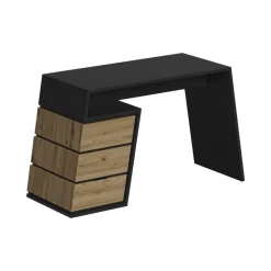 Schreibtisch Okaro Anthrazit/Eiche 105 x 50 cm mit 3 Schubladen Vicco