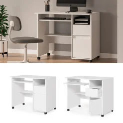 Schreibtisch Polo Weiß 91 x 59 cm Vicco