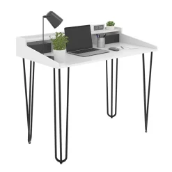 Schreibtisch Sannar Weiß 110 x 60 cm mit Schubladen Vicco