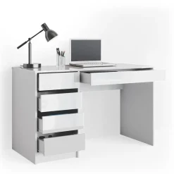 Schreibtisch Sherry Weiß 55 x 120 cm mit Schubladen Vicco