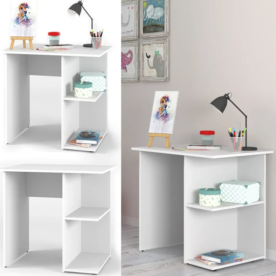 Schreibtisch Simple Weiß 82 x 60 cm Vicco