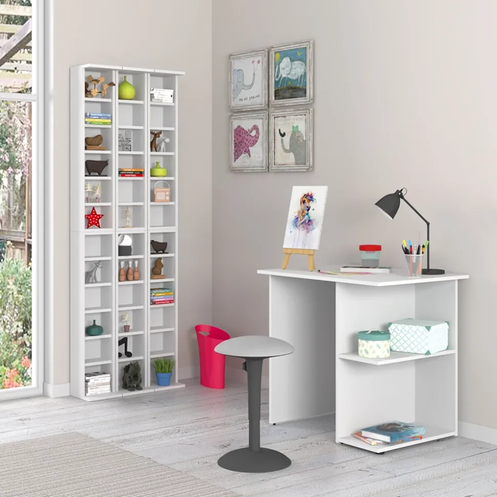 Schreibtisch Simple Weiß 82 x 60 cm Vicco