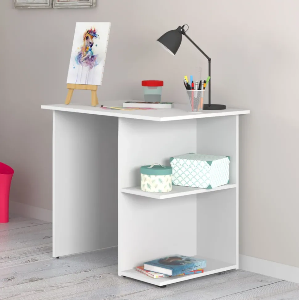 Schreibtisch Simple Weiß 82 x 60 cm Vicco