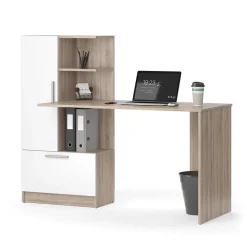 Schreibtisch Tomy Sonoma/Weiß 150 x 59.3 cm Vicco