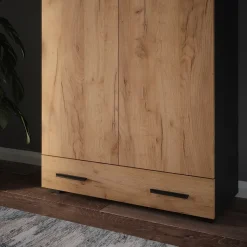 Schubladenmodul Ingo Anthrazit/Goldkraft Eiche 80 x 17.4 cm mit Schublade Vicco