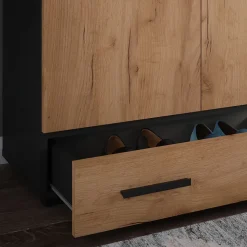 Schubladenmodul Ingo Anthrazit/Goldkraft Eiche 80 x 17.4 cm mit Schublade Vicco