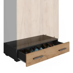 Schubladenmodul Ingo Anthrazit/Goldkraft Eiche 80 x 17.4 cm mit Schublade Vicco