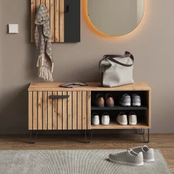 Schuhbank Amber Eiche Wotan 100 x 45 cm Vicco