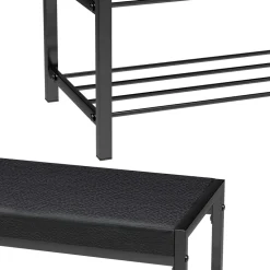 Schuhbank Borneo Schwarz 80 x 52 cm Vicco