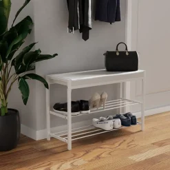 Schuhbank Borneo Weiß 80 x 52 cm Vicco