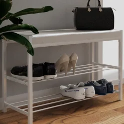 Schuhbank Borneo Weiß 80 x 52 cm Vicco