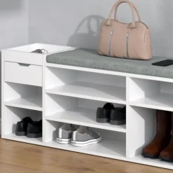 Schuhbank Eleon Weiß 101.1 x 45 cm Vicco