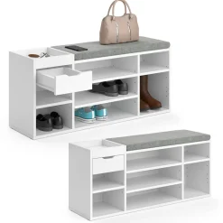 Schuhbank Eleon Weiß 101.1 x 45 cm Vicco