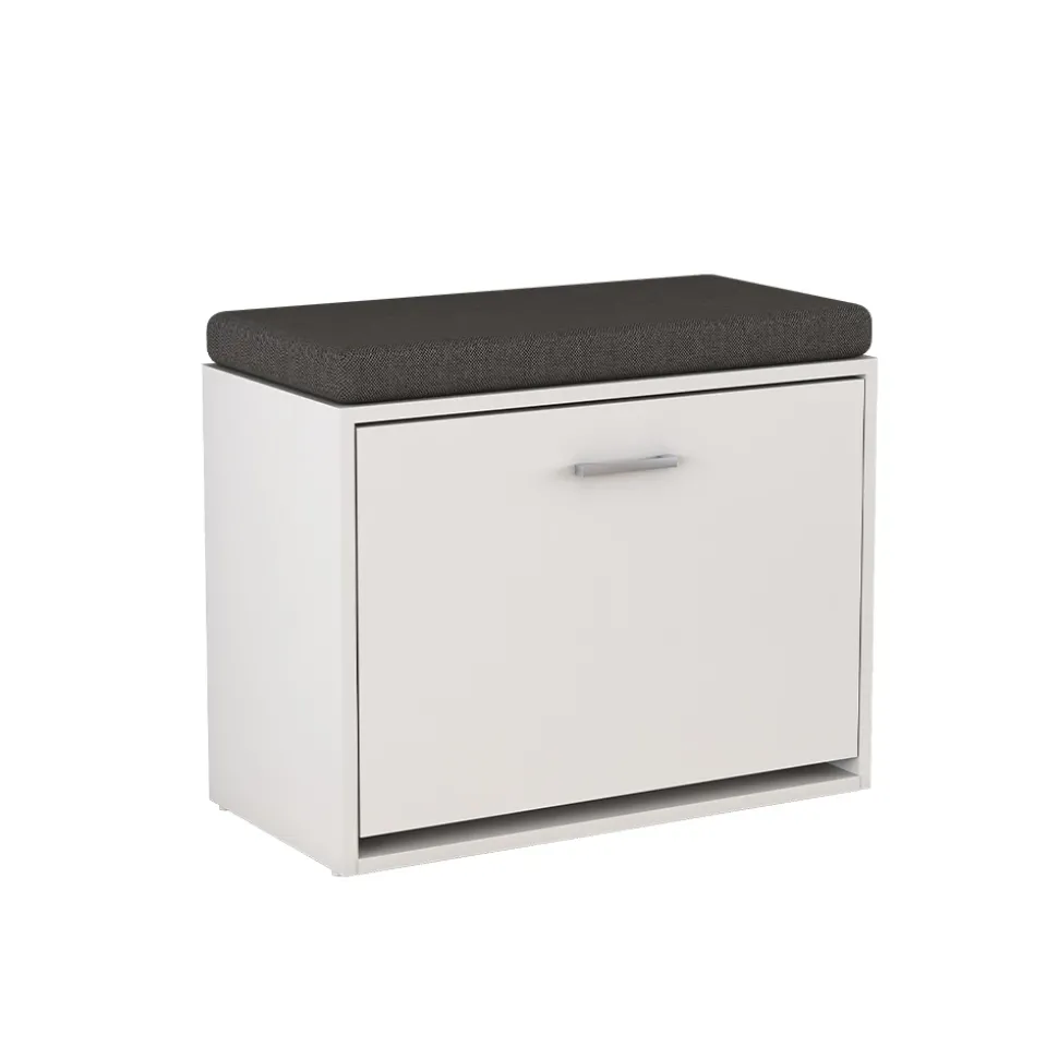 Schuhbank Georg Weiß 60 x 49.5 cm mit Auflage Vicco