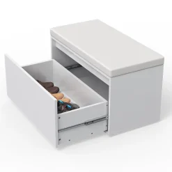 Schuhbank Iker Weiß 80 x 45 cm Vicco