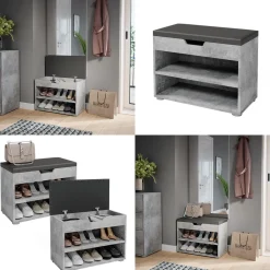 Schuhbank Rolfe Beton 60 x 45 cm Vicco