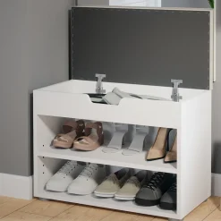 Schuhbank Rolfe Weiß 60 x 45 cm Vicco