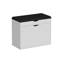 Schuhbank Schufy Weiß 60 x 51 cm mit 2 Fächern Vicco