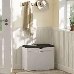 Schuhbank Schufy Weiß 60 x 51 cm mit 2 Fächern Vicco