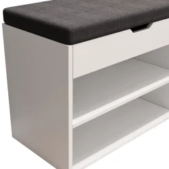 Schuhbank Titus Weiß 60 x 45 cm mit Auflage Vicco