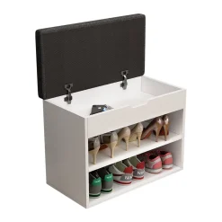 Schuhbank Titus Weiß 60 x 45 cm mit Auflage Vicco