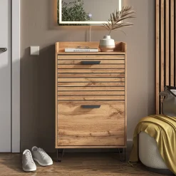 Schuhkipper Amber Eiche Wotan 59.8 x 100 cm mit 2 Fächern Vicco