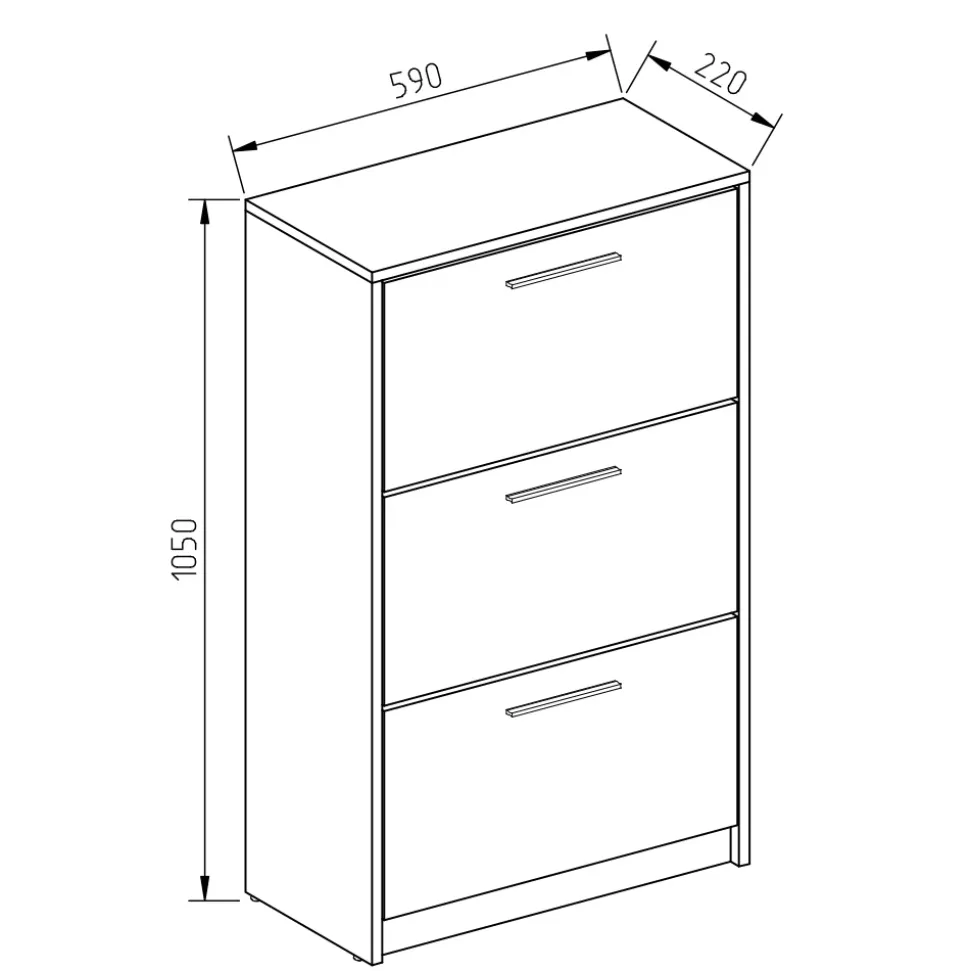 Schuhkipper Gizmo Weiß 59 x 105 cm Vicco