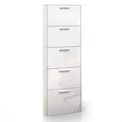 Schuhkipper Gizmo Weiß Hochglanz 59 x 169.5 cm Vicco