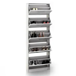 Schuhkipper Gizmo Weiß Hochglanz 59 x 169.5 cm Vicco