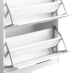 Schuhkipper Gizmo Weiß Hochglanz 59 x 105 cm Vicco