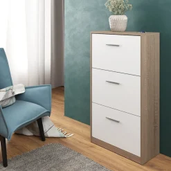 Schuhkipper Gizmo Weiß/Sonoma 59 x 105 cm Vicco