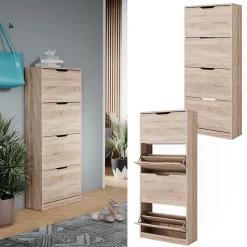 Schuhkipper Luca Sonoma 59 x 137 cm mit 4 Klappschubladen Vicco
