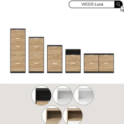 Schuhkipper Luca Sonoma/Weiß 116.6 x 72.5 cm mit 4 Fächern Vicco