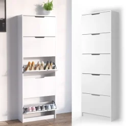 Schuhkipper Luca Weiß 22 x 169 cm 5 Fächer Vicco