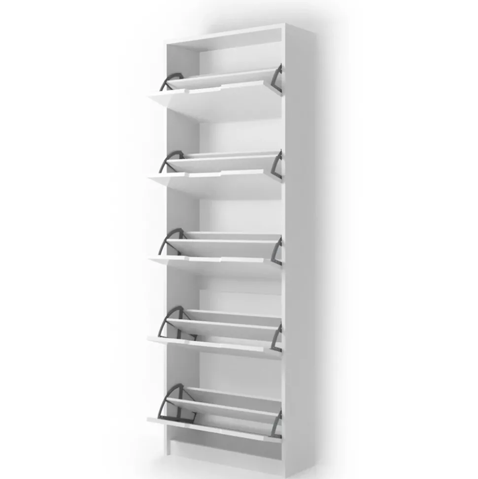 Schuhkipper Luca Weiß 59 x 169 cm 5 Fächer Vicco