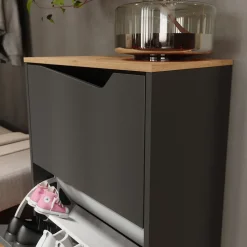 Schuhkipper Marelle Anthrazit/Artisan 60 x 91.6 cm mit 2 Fächern Vicco