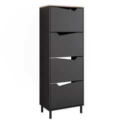 Schuhkipper Marelle Anthrazit/Artisan 60 x 167.4 cm mit 4 Fächern Vicco