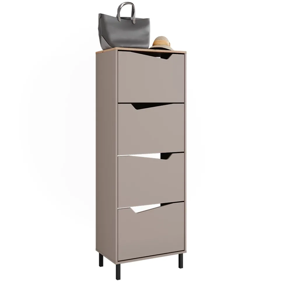 Schuhkipper Marelle Greige/Artisan 60 x 167.4 cm mit 4 Fächern Vicco