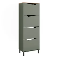 Schuhkipper Marelle Grün/Artisan 60 x 167.4 cm mit 4 Fächern Vicco