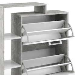 Schuhkipper Orlando Beton 2 Teile, mit Spiegel Vicco