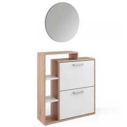 Schuhkipper Orlando Sonoma 2 Teile, mit Spiegel Vicco