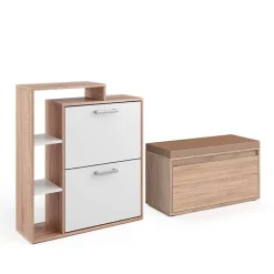 Schuhkipper Orlando Sonoma 2 Teile, mit Sitzbank Vicco