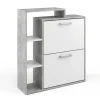 Schuhkipper Orlando Weiß/Beton 24.5 x 90 cm Vicco