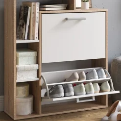 Schuhkipper Orlando Weiß/Sonoma 24.5 x 90 cm Vicco